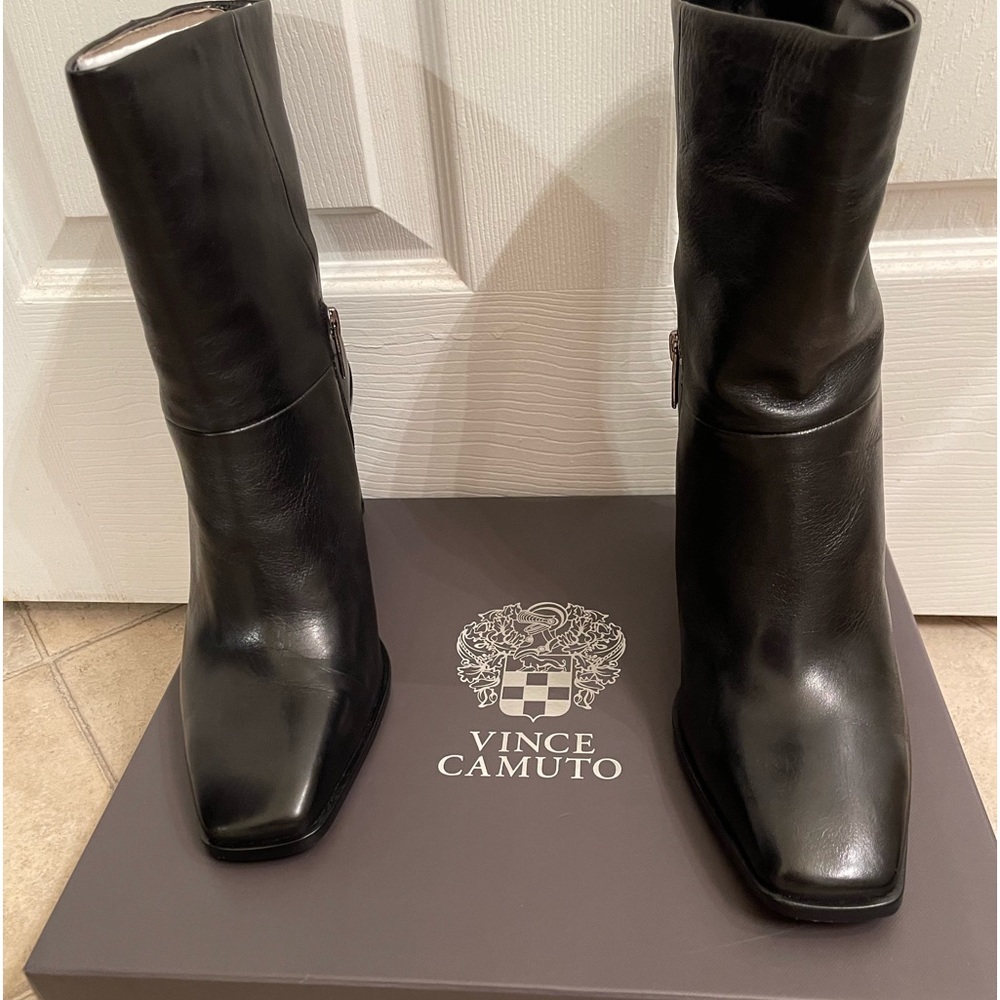 Wow look at these Vince Camuto boots! Great buy. 3 inches